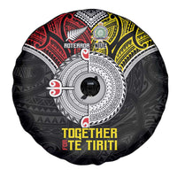 Aotearoa and Niue Mo Te Tiriti Spare Tire Cover New Zealand Honour The Treaty Ake!Ake!Ake! LT9 - Polynesian Pride