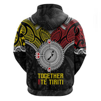 Aotearoa and Niue Mo Te Tiriti Zip Hoodie New Zealand Honour The Treaty Ake!Ake!Ake! LT9 - Polynesian Pride