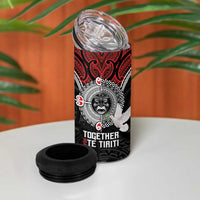 Aotearoa and Tonga Mo Te Tiriti 4 in 1 Can Cooler Tumbler New Zealand Honour The Treaty Ake!Ake!Ake! LT9 - Polynesian Pride