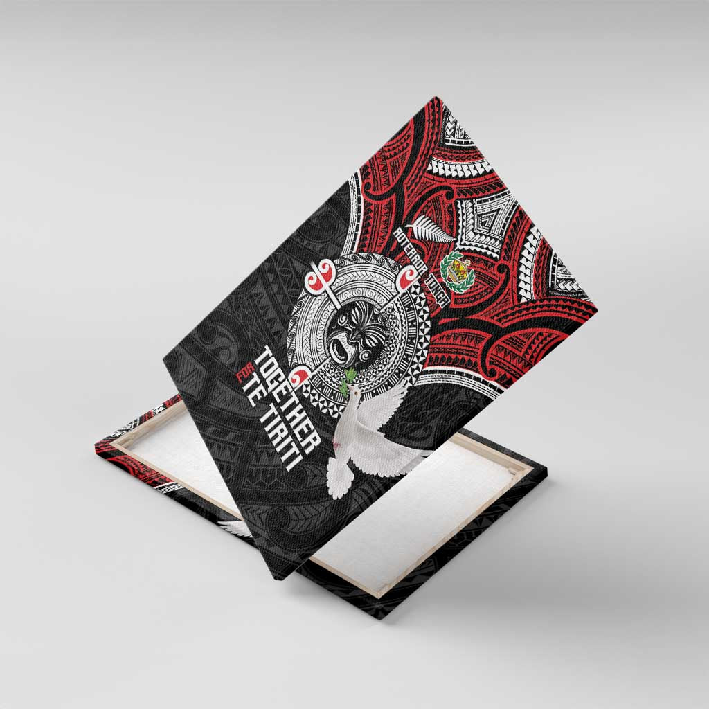 Aotearoa and Tonga Mo Te Tiriti Canvas Wall Art New Zealand Honour The Treaty Ake!Ake!Ake!