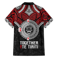 Aotearoa and Tonga Mo Te Tiriti Family Matching Off Shoulder Maxi Dress and Hawaiian Shirt New Zealand Honour The Treaty Ake!Ake!Ake! LT9 - Polynesian Pride