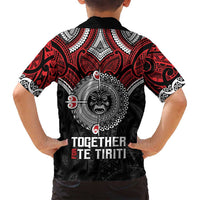 Aotearoa and Tonga Mo Te Tiriti Family Matching Off Shoulder Short Dress and Hawaiian Shirt New Zealand Honour The Treaty Ake!Ake!Ake! LT9 - Polynesian Pride