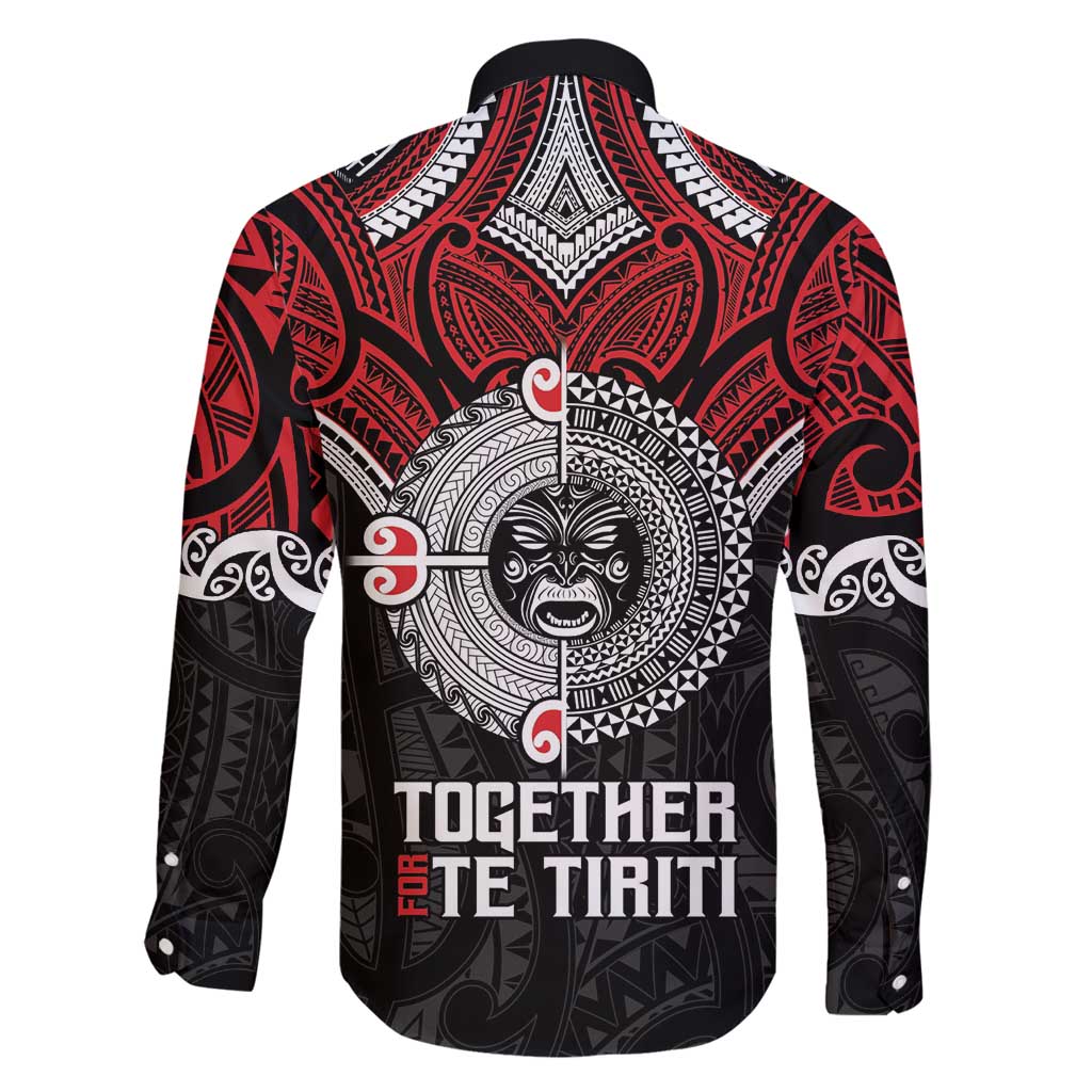 Aotearoa and Tonga Mo Te Tiriti Family Matching Off Shoulder Short Dress and Hawaiian Shirt New Zealand Honour The Treaty Ake!Ake!Ake! LT9 - Polynesian Pride
