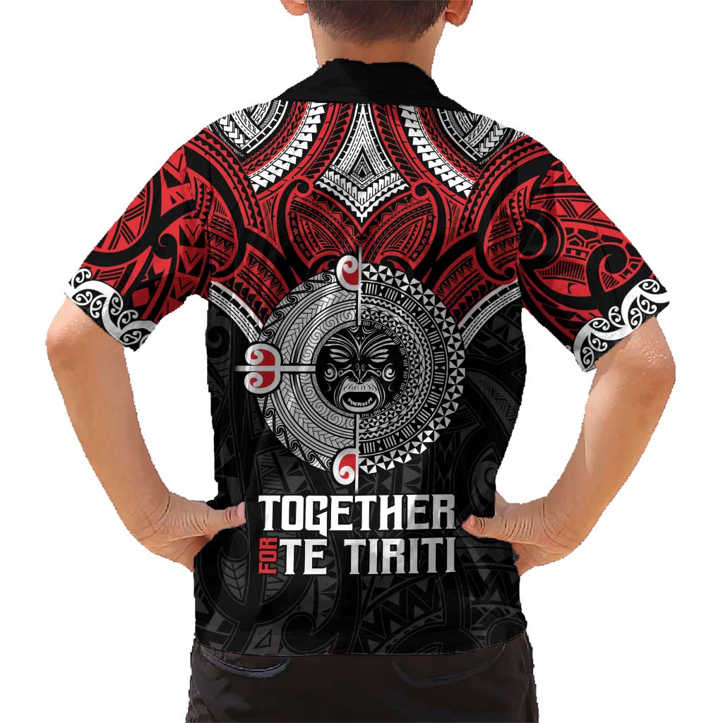 Aotearoa and Tonga Mo Te Tiriti Family Matching Short Sleeve Bodycon Dress and Hawaiian Shirt New Zealand Honour The Treaty Ake!Ake!Ake! LT9 - Polynesian Pride