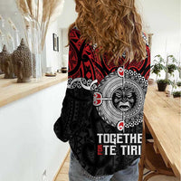 Aotearoa and Tonga Mo Te Tiriti Women Casual Shirt New Zealand Honour The Treaty Ake!Ake!Ake! LT9 - Polynesian Pride