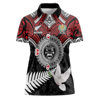 Aotearoa and Tonga Mo Te Tiriti Women Polo Shirt New Zealand Honour The Treaty Ake!Ake!Ake! LT9 Female Red - Polynesian Pride