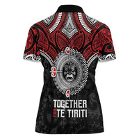 Aotearoa and Tonga Mo Te Tiriti Women Polo Shirt New Zealand Honour The Treaty Ake!Ake!Ake! LT9 - Polynesian Pride