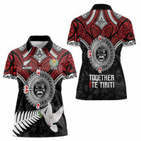 Aotearoa and Tonga Mo Te Tiriti Women Polo Shirt New Zealand Honour The Treaty Ake!Ake!Ake! LT9 - Polynesian Pride