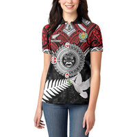 Aotearoa and Tonga Mo Te Tiriti Women Polo Shirt New Zealand Honour The Treaty Ake!Ake!Ake! LT9 - Polynesian Pride