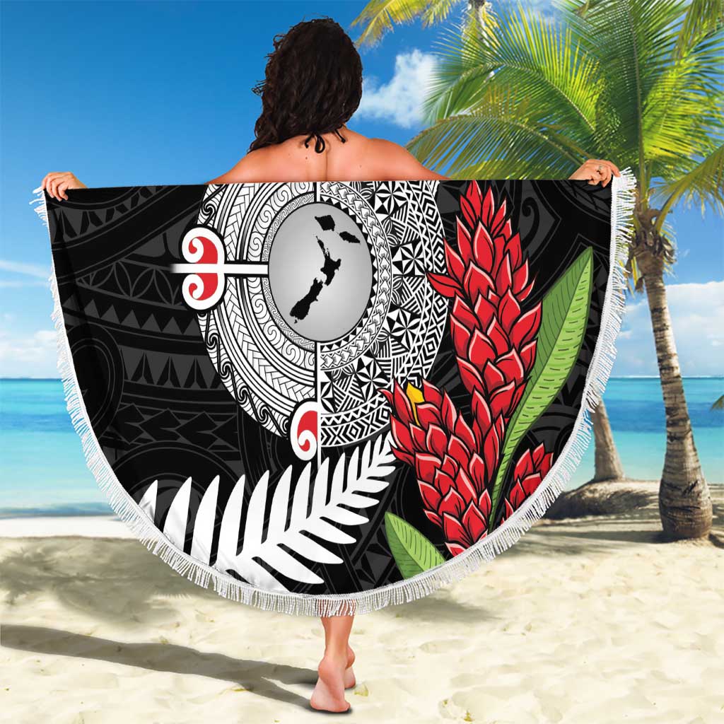 Aotearoa and Samoa Mo Te Tiriti Beach Blanket Tangata Moana Stand with Tangata Whenua