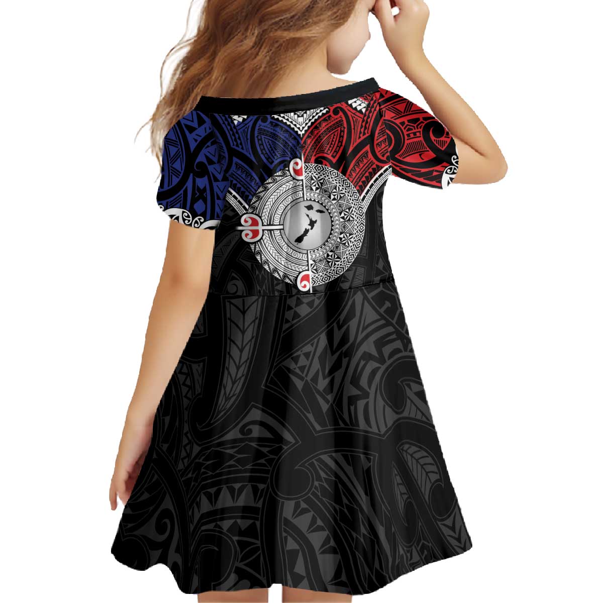 Aotearoa and Samoa Mo Te Tiriti Family Matching Off The Shoulder Long Sleeve Dress and Hawaiian Shirt Tangata Moana Stand with Tangata Whenua LT9 - Polynesian Pride