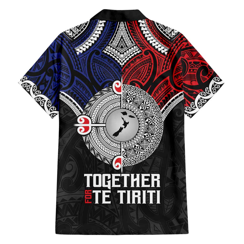 Aotearoa and Samoa Mo Te Tiriti Family Matching Off Shoulder Maxi Dress and Hawaiian Shirt Tangata Moana Stand with Tangata Whenua LT9 - Polynesian Pride