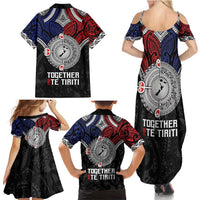 Aotearoa and Samoa Mo Te Tiriti Family Matching Summer Maxi Dress and Hawaiian Shirt Tangata Moana Stand with Tangata Whenua LT9 - Polynesian Pride