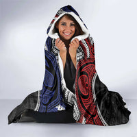 Aotearoa and Samoa Mo Te Tiriti Hooded Blanket Tangata Moana Stand with Tangata Whenua LT9 - Polynesian Pride