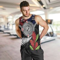 Aotearoa and Samoa Mo Te Tiriti Men Tank Top Tangata Moana Stand with Tangata Whenua LT9 Blue - Polynesian Pride