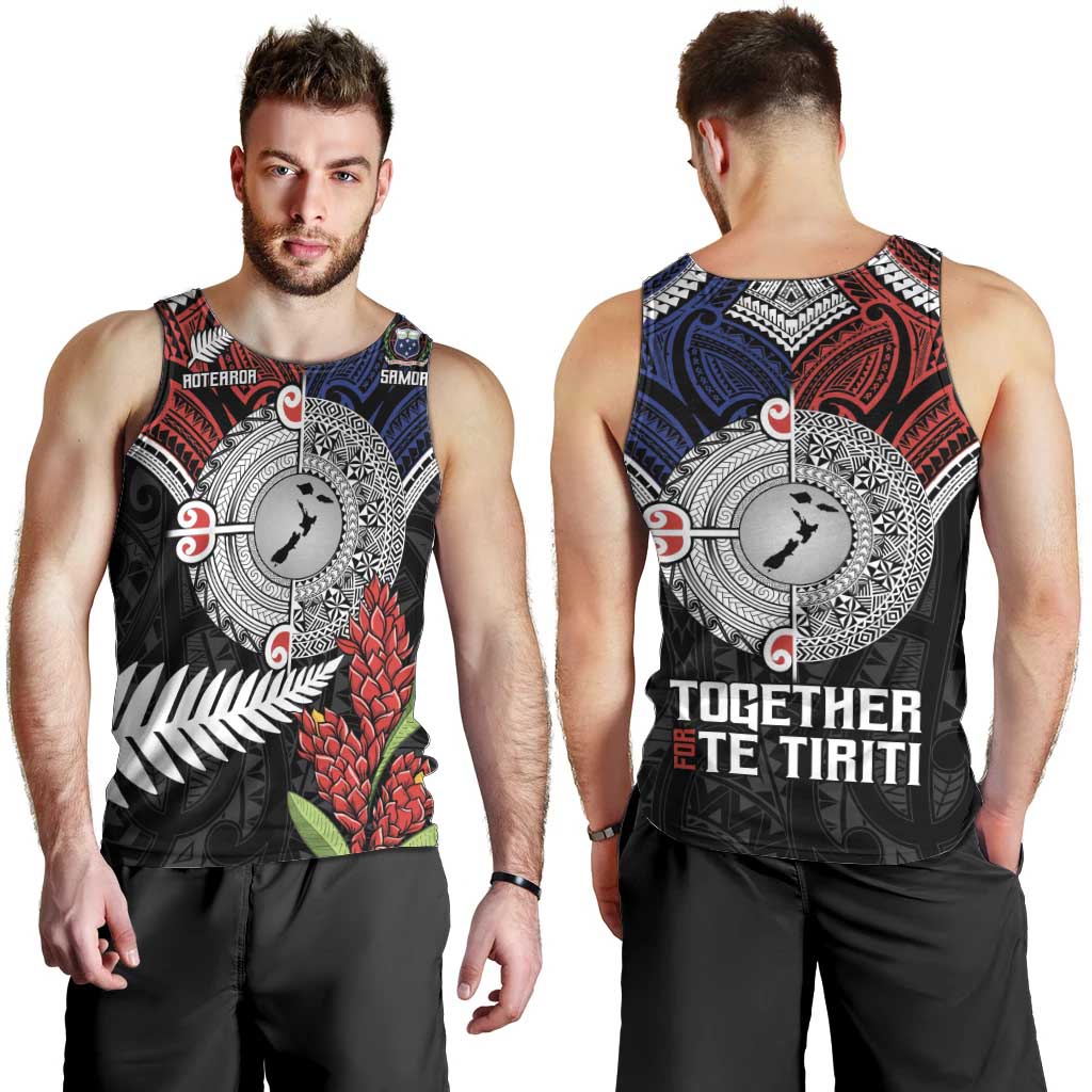 Aotearoa and Samoa Mo Te Tiriti Men Tank Top Tangata Moana Stand with Tangata Whenua LT9 - Polynesian Pride
