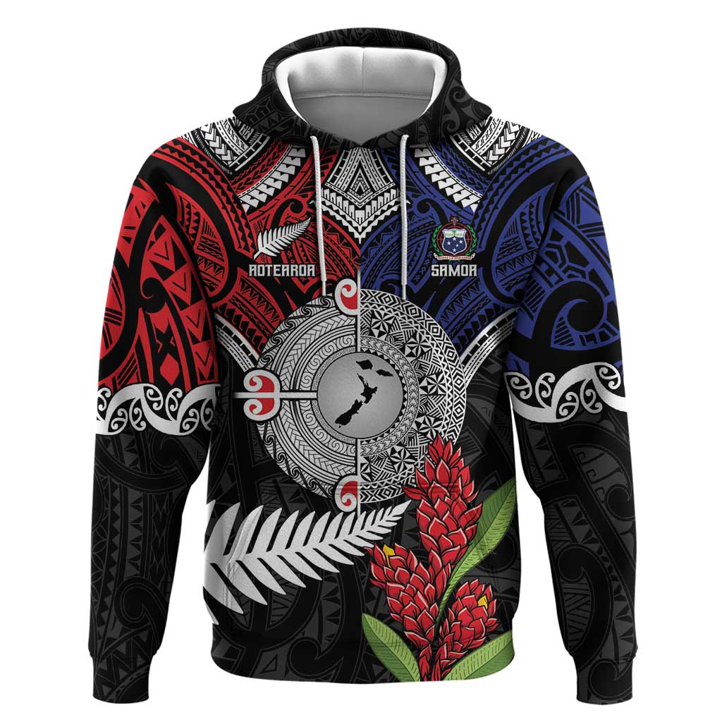Aotearoa and Samoa Mo Te Tiriti Zip Hoodie Tangata Moana Stand with Tangata Whenua