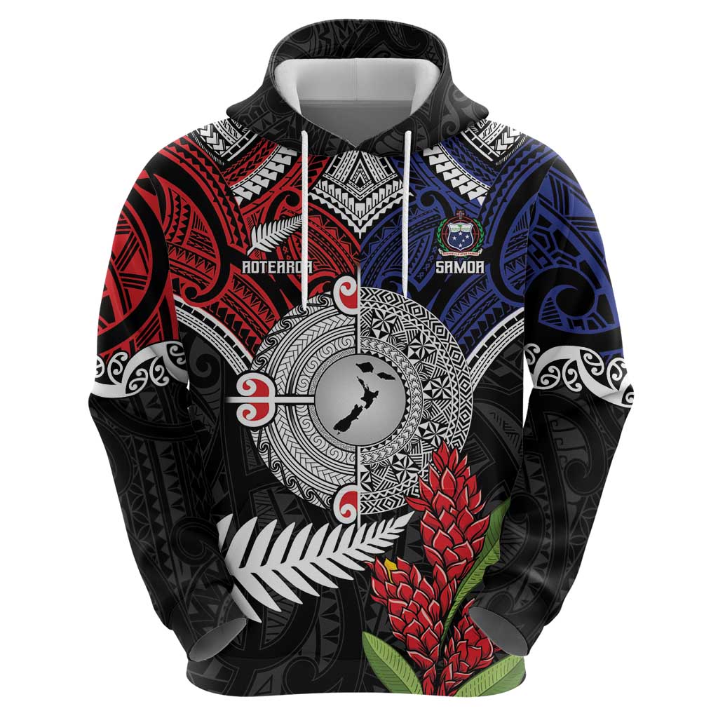 Aotearoa and Samoa Mo Te Tiriti Zip Hoodie Tangata Moana Stand with Tangata Whenua