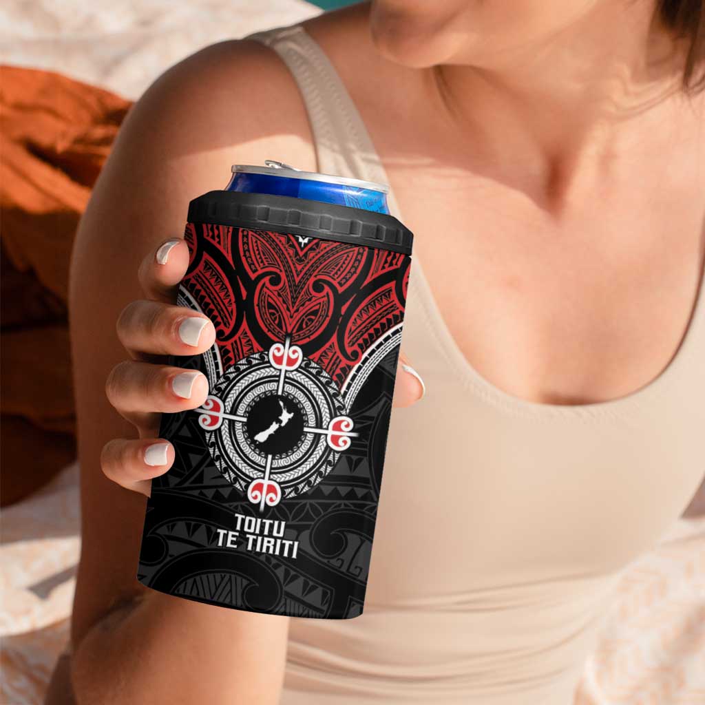 Aotearoa Proud To Be Maori 4 in 1 Can Cooler Tumbler New Zealand Fight Together LT9 - Polynesian Pride