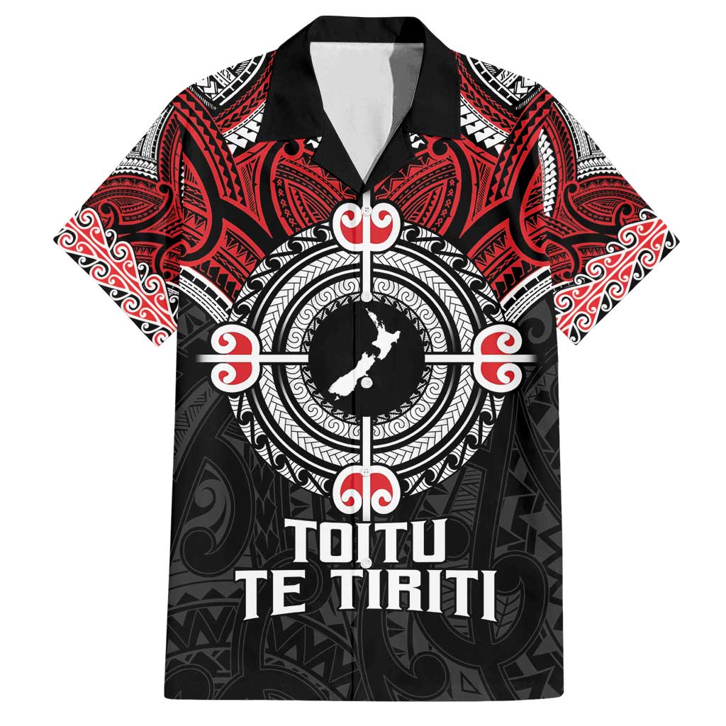 Aotearoa Proud To Be Maori Family Matching Long Sleeve Bodycon Dress and Hawaiian Shirt New Zealand Fight Together LT9 Dad's Shirt - Short Sleeve Red - Polynesian Pride