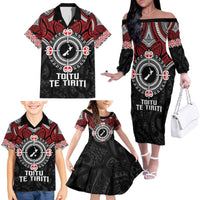 Aotearoa Proud To Be Maori Family Matching Off The Shoulder Long Sleeve Dress and Hawaiian Shirt New Zealand Fight Together LT9 - Polynesian Pride