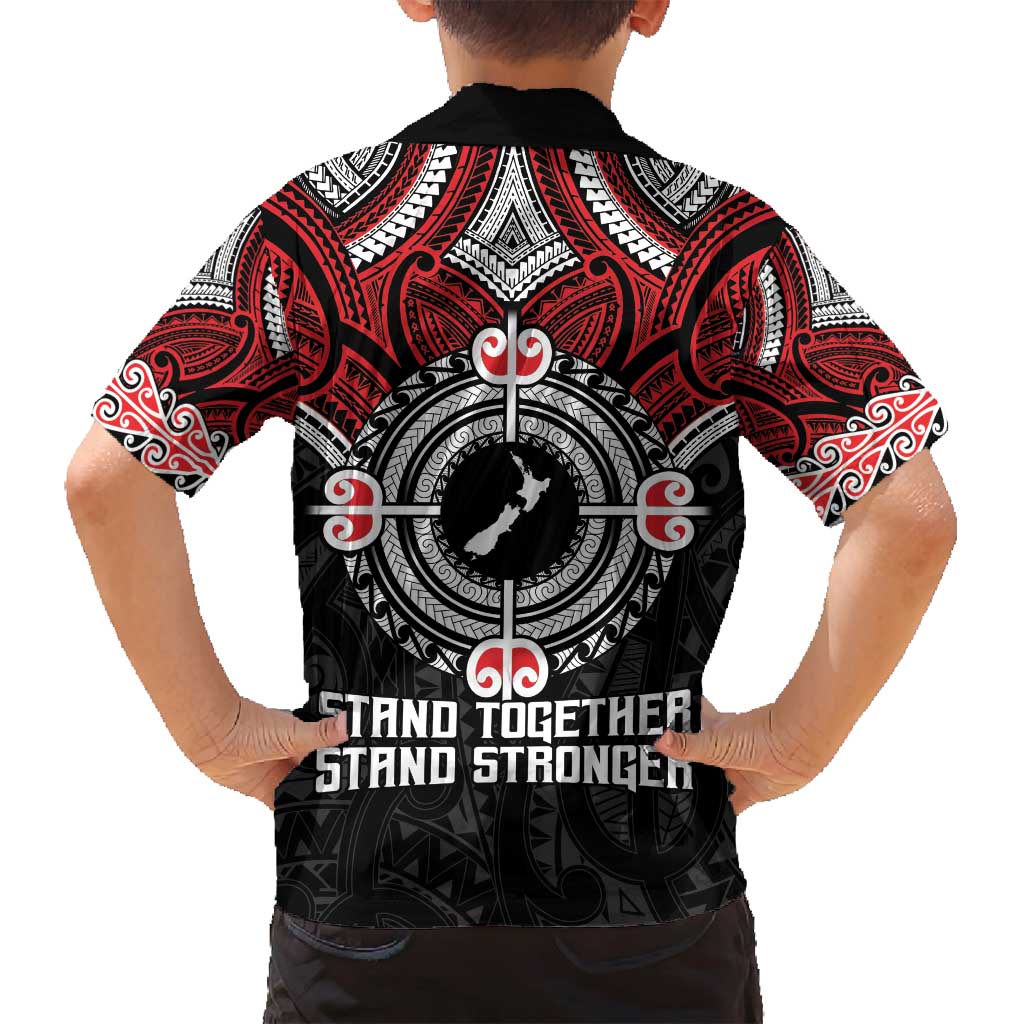 Aotearoa Proud To Be Maori Family Matching Off Shoulder Short Dress and Hawaiian Shirt New Zealand Fight Together LT9 - Polynesian Pride