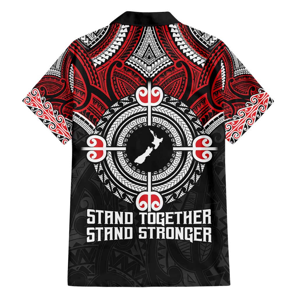 Aotearoa Proud To Be Maori Family Matching Off Shoulder Short Dress and Hawaiian Shirt New Zealand Fight Together LT9 - Polynesian Pride