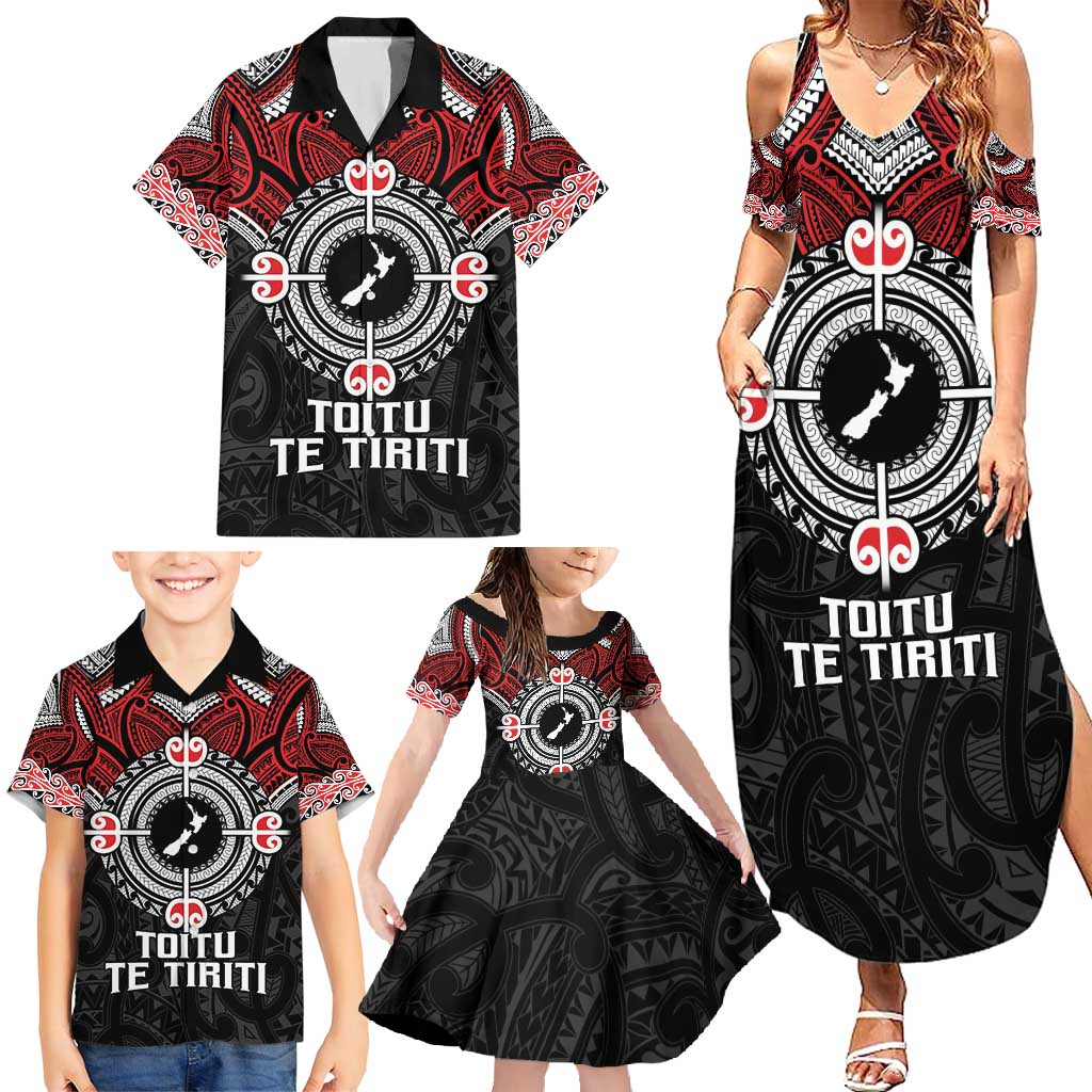Aotearoa Proud To Be Maori Family Matching Summer Maxi Dress and Hawaiian Shirt New Zealand Fight Together LT9 - Polynesian Pride