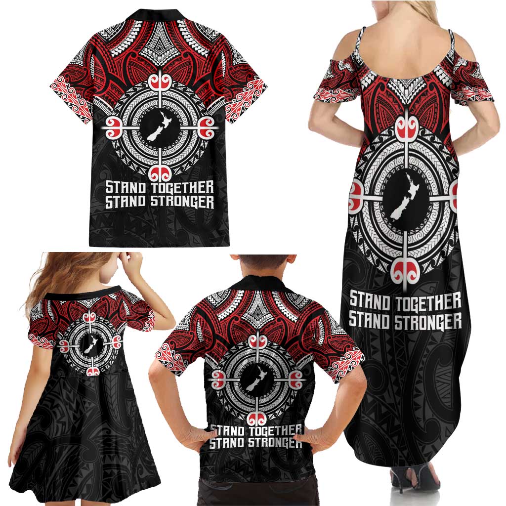 Aotearoa Proud To Be Maori Family Matching Summer Maxi Dress and Hawaiian Shirt New Zealand Fight Together LT9 - Polynesian Pride