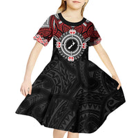 Aotearoa Proud To Be Maori Kid Short Sleeve Dress New Zealand Fight Together LT9 - Polynesian Pride