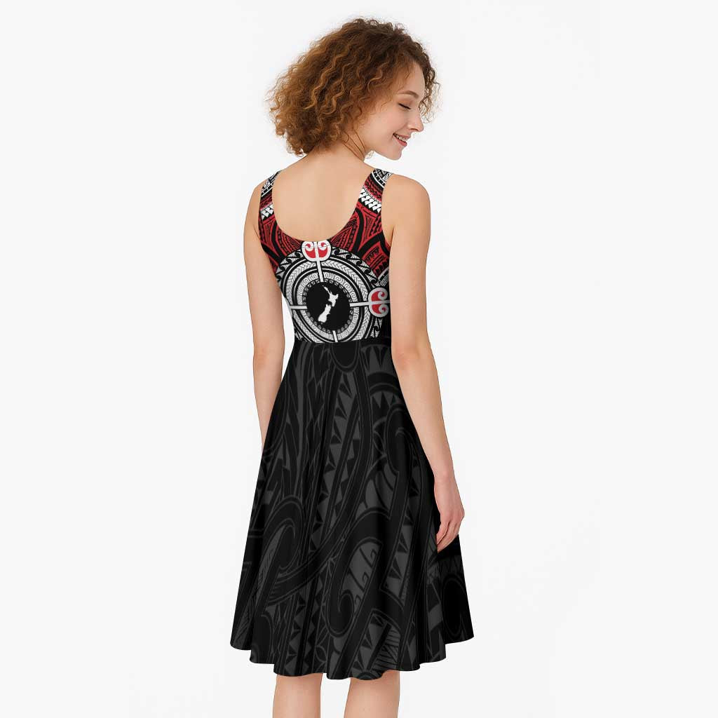 Aotearoa Proud To Be Maori Midi Dress New Zealand Fight Together - Polynesian Pride