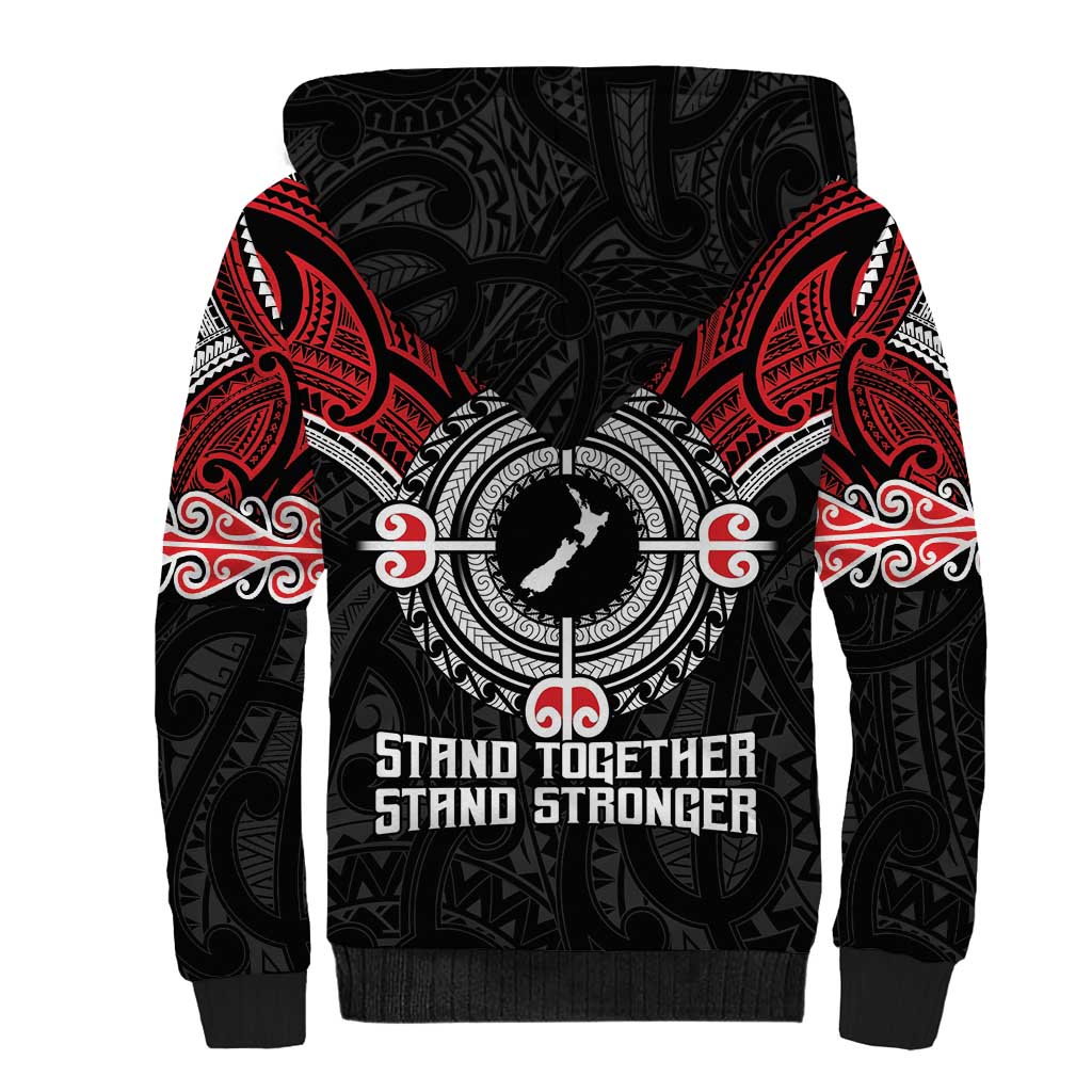 Aotearoa Proud To Be Maori Sherpa Hoodie New Zealand Fight Together LT9 - Polynesian Pride