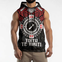 Aotearoa Proud To Be Maori Sleeveless Hoodie New Zealand Fight Together LT9 - Polynesian Pride