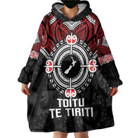 Aotearoa Proud To Be Maori Wearable Blanket Hoodie New Zealand Fight Together LT9 - Polynesian Pride