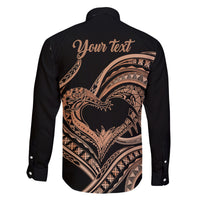 Personalised Valentines Day Romantic Lovers Family Matching Off Shoulder Short Dress and Hawaiian Shirt LT9 - Polynesian Pride