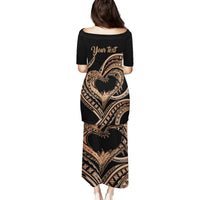 Personalised Valentines Day Romantic Lovers Family Matching Puletasi and Hawaiian Shirt LT9 - Polynesian Pride