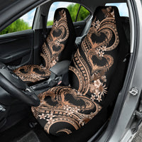 Polynesia Valentines Day Forever In My Heart Tattoo Car Seat Cover Gold Style LT9 - Polynesian Pride