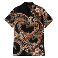 Polynesia Valentines Day Forever In My Heart Tattoo Family Matching Tank Maxi Dress and Hawaiian Shirt Gold Style LT9 - Polynesian Pride