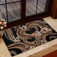 Polynesia Valentines Day Forever In My Heart Tattoo Rubber Doormat Gold Style LT9 - Polynesian Pride