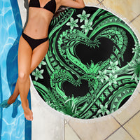 Polynesia Valentines Day Forever In My Heart Tattoo Beach Blanket Green Style LT9 - Polynesian Pride