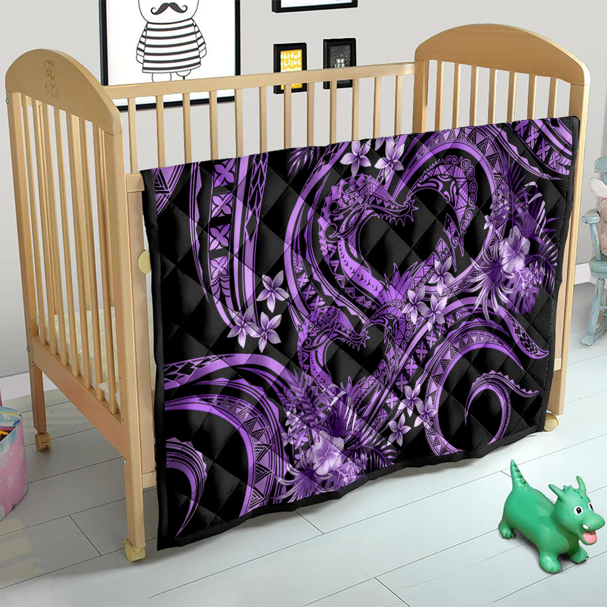 Polynesia Valentines Day Forever In My Heart Tattoo Quilt Purple Style LT9 - Polynesian Pride