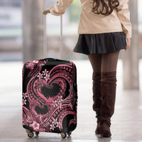 Polynesia Valentines Day Forever In My Heart Tattoo Luggage Cover Pink Style LT9 - Polynesian Pride