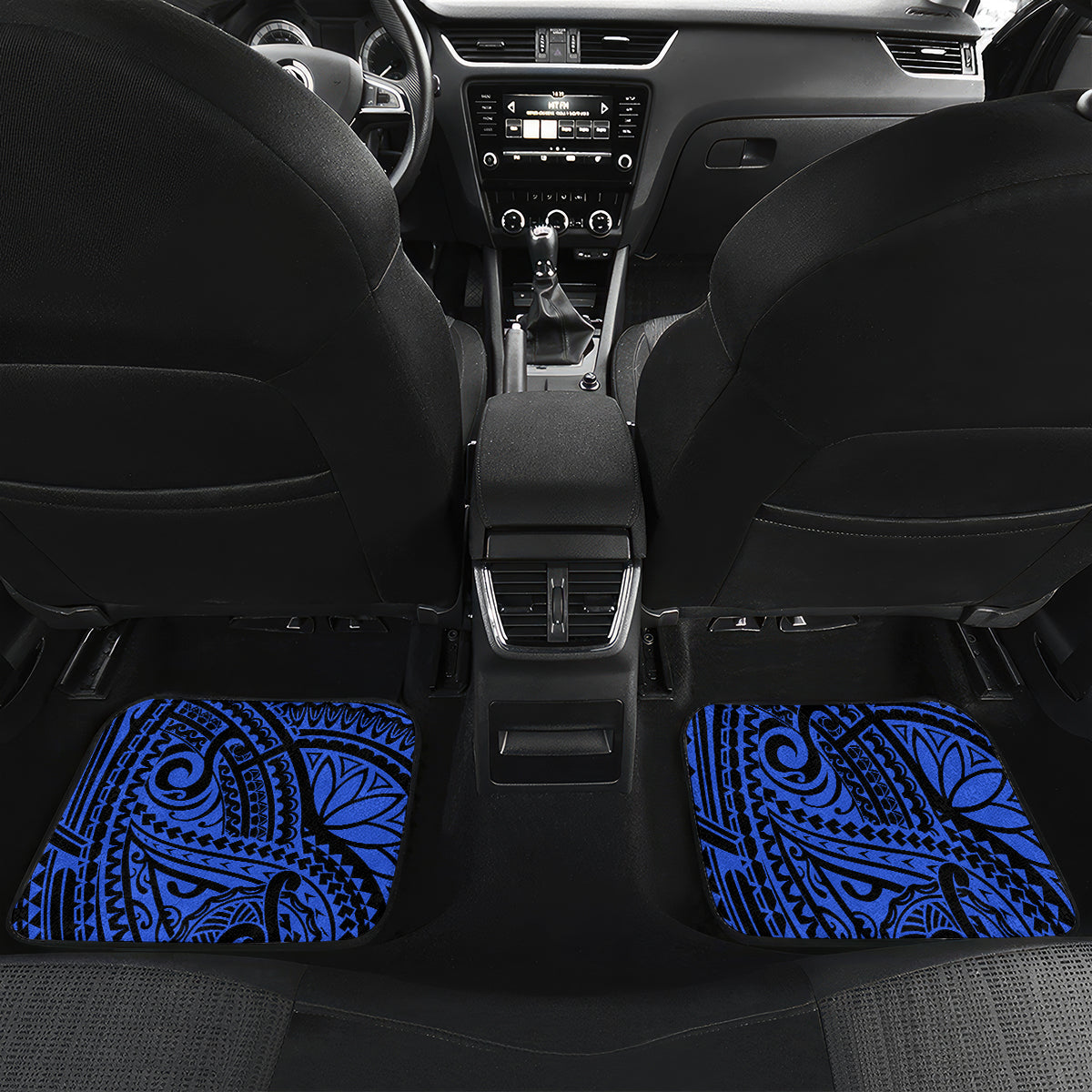 Northern Mariana Islands Ylang-ylang Mwarmwar Car Mats Polynesian Blue Style LT9 Set 2pcs - Back Blue - Polynesian Pride