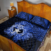Northern Mariana Islands Ylang-ylang Mwarmwar Quilt Bed Set Polynesian Blue Style LT9 - Polynesian Pride