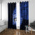 Northern Mariana Islands Ylang-ylang Mwarmwar Window Curtain Polynesian Blue Style