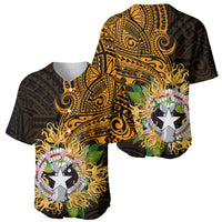 Northern Mariana Islands Ylang-ylang Mwarmwar Baseball Jersey Polynesian Gold Style LT9 - Polynesian Pride