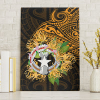 Northern Mariana Islands Ylang-ylang Mwarmwar Canvas Wall Art Polynesian Gold Style