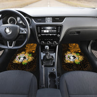 Northern Mariana Islands Ylang-ylang Mwarmwar Car Mats Polynesian Gold Style LT9 Set 2pcs - Front Gold - Polynesian Pride