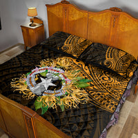 Northern Mariana Islands Ylang-ylang Mwarmwar Quilt Bed Set Polynesian Gold Style LT9 - Polynesian Pride