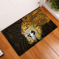 Northern Mariana Islands Ylang-ylang Mwarmwar Rubber Doormat Polynesian Gold Style LT9 Gold - Polynesian Pride